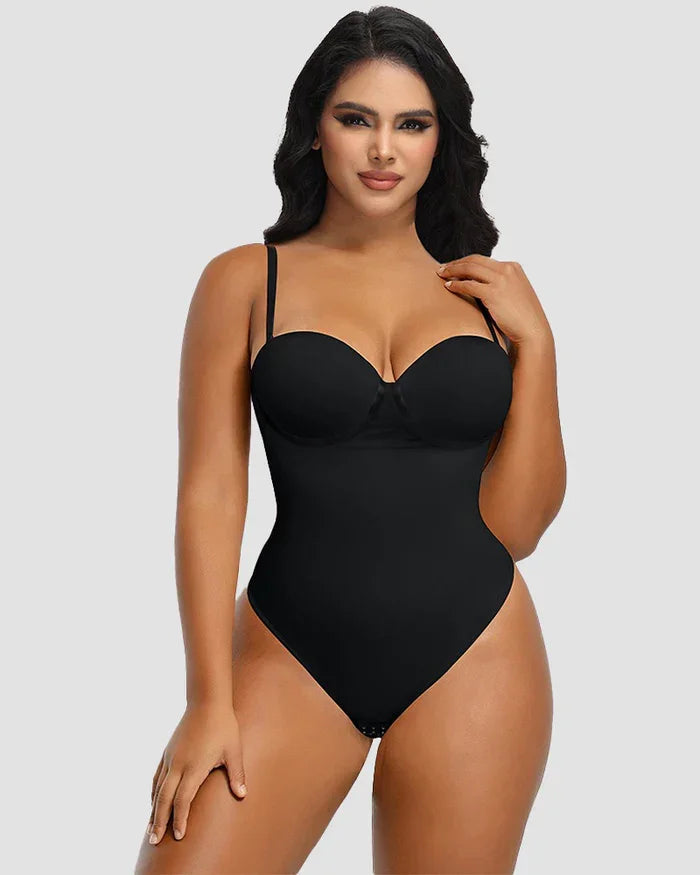 Body Faja Tanga con Cordones en la Espalda sin Costuras