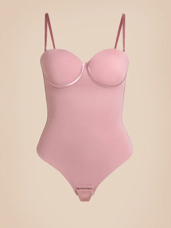 Body Faja Tanga con Cordones en la Espalda sin Costuras