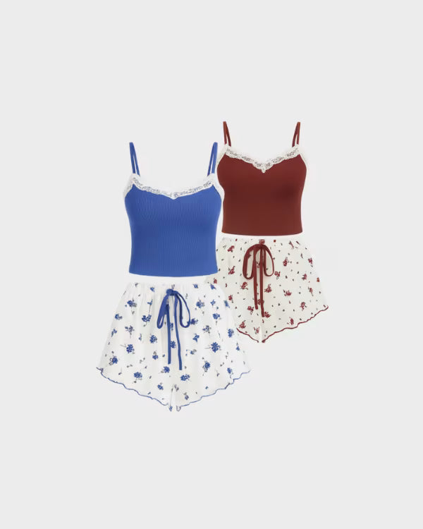 Lace Dreams Pajama Set 🌙 – Buy 1 Get 2!