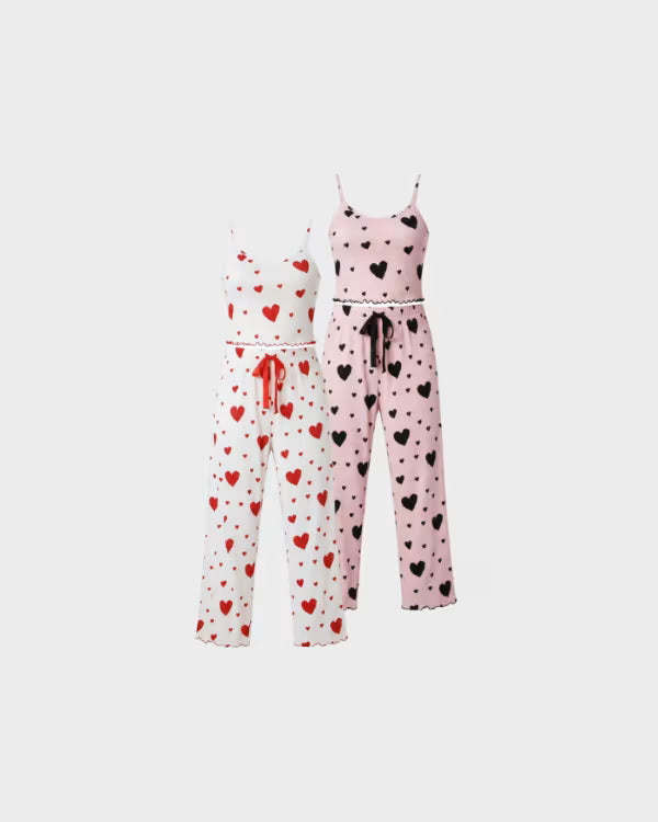 Sweet Hearts Pajama Set 💖 – Pay for 1, Get 2!