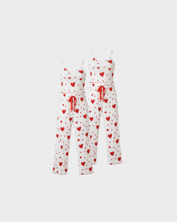 Sweet Hearts Pajama Set 💖 – Pay for 1, Get 2!