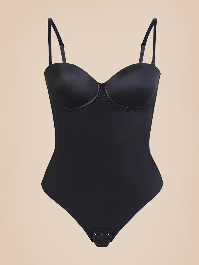 Body Faja Tanga con Cordones en la Espalda sin Costuras