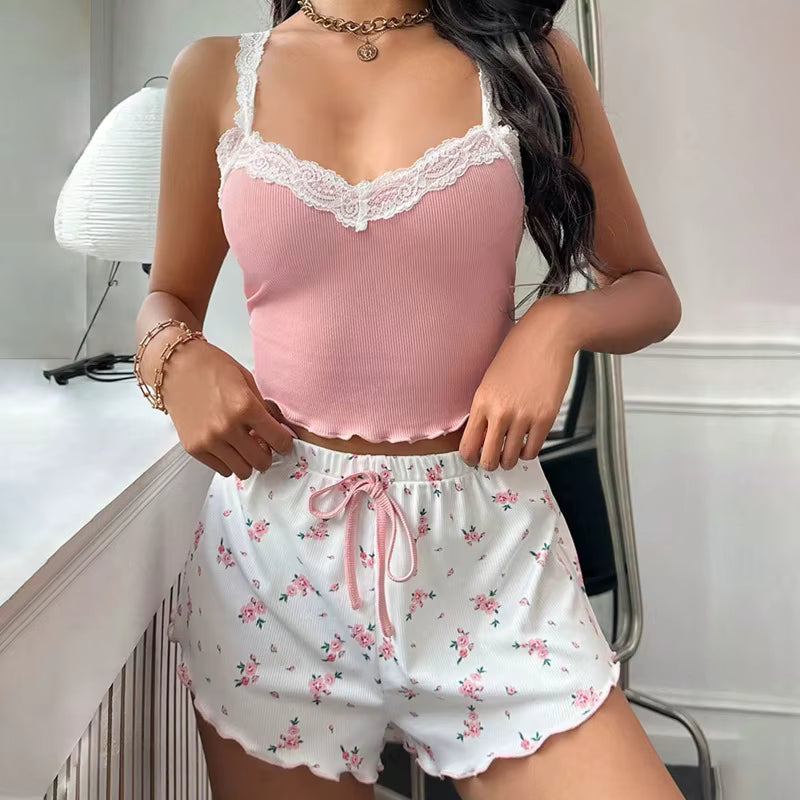 Lace Dreams Pajama Set 🌙 – Buy 1 Get 2!