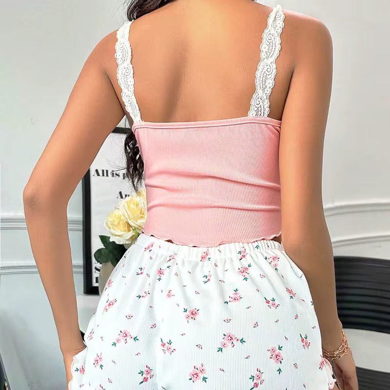 Lace Dreams Pajama Set 🌙 – Buy 1 Get 2!