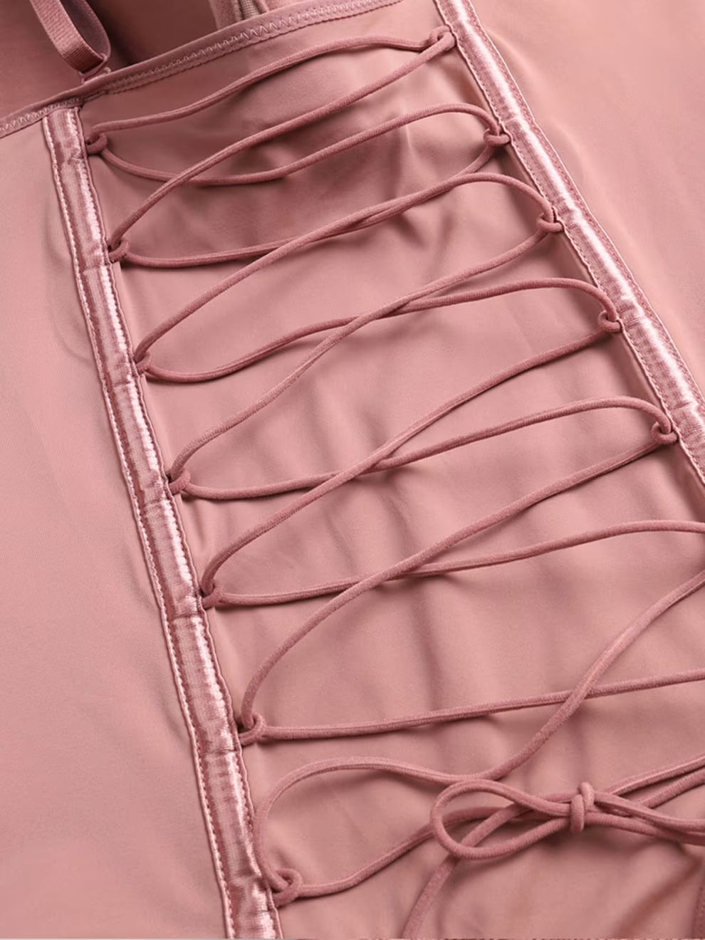 Body Faja Tanga con Cordones en la Espalda sin Costuras