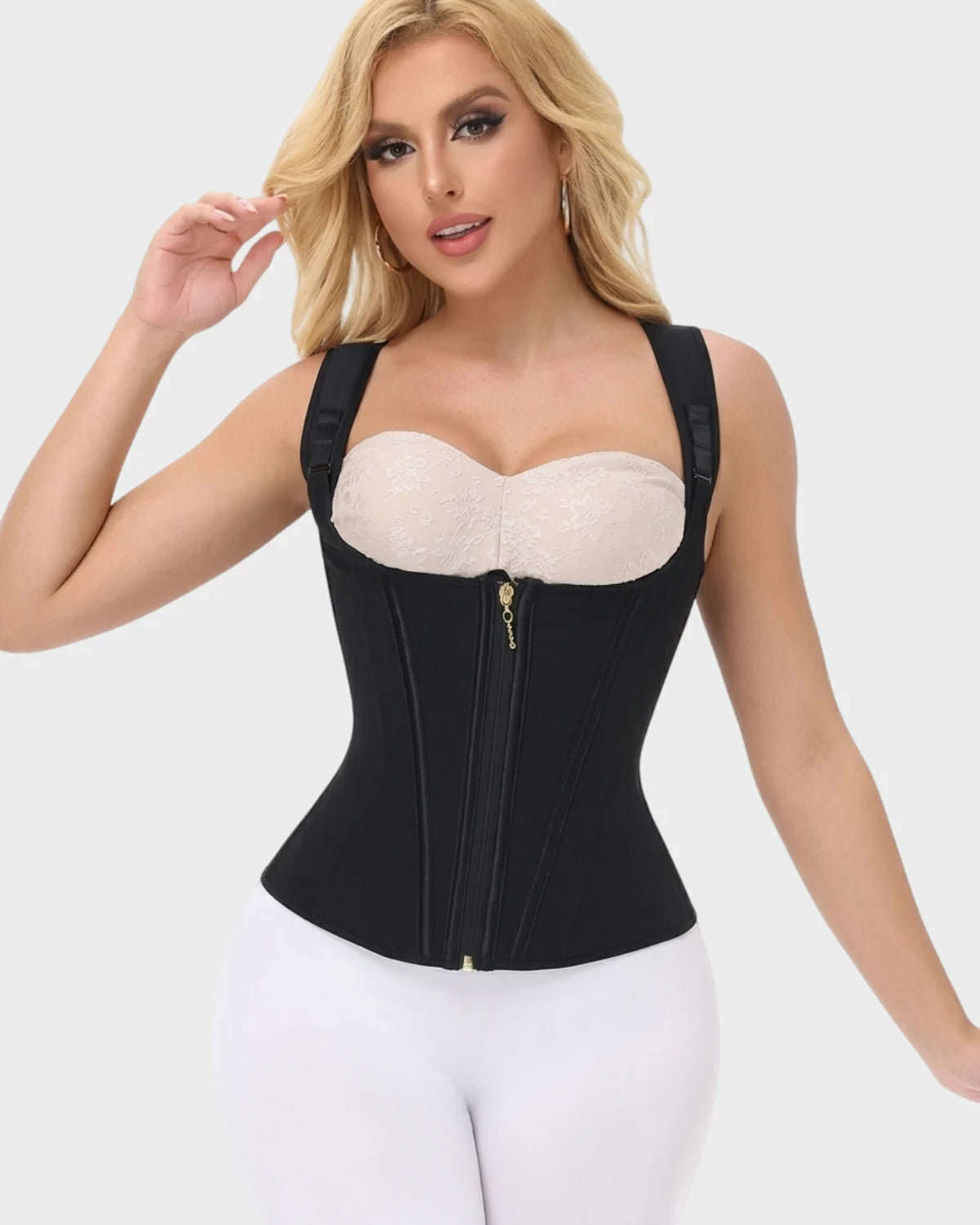 Corsé Cinturilla con Varillas y Escote Abierto BodyGlide®