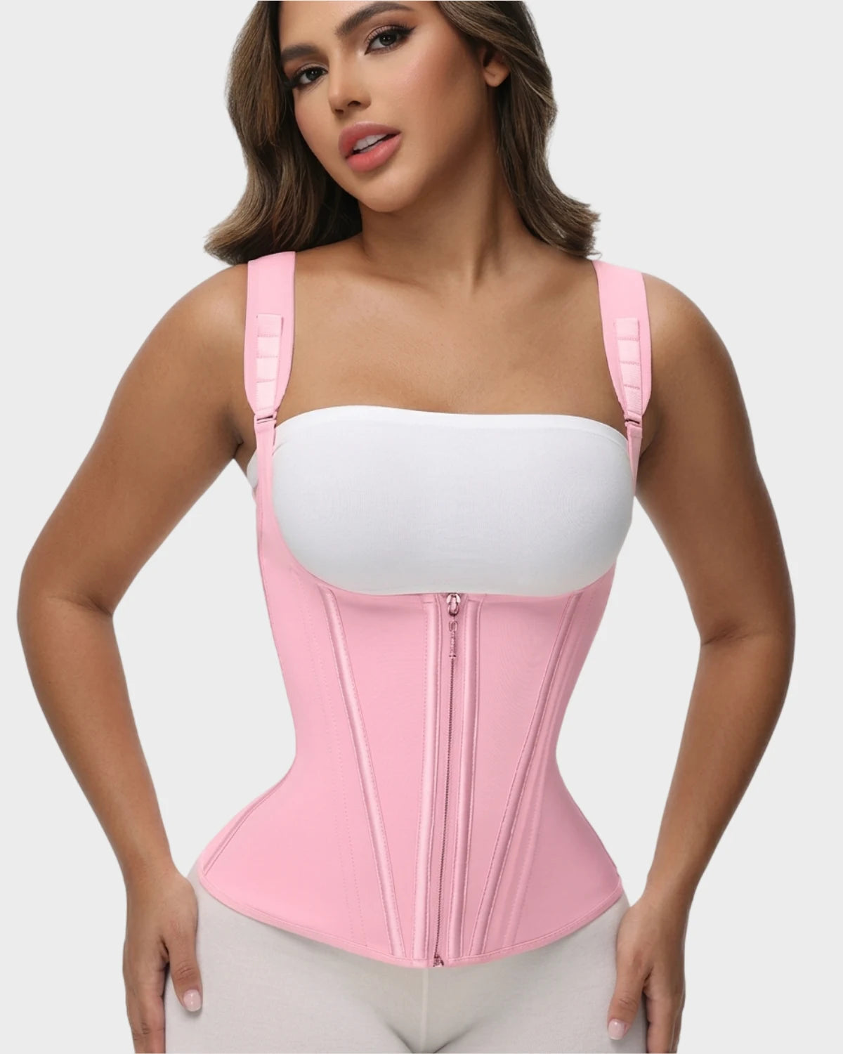 Corsé Cinturilla con Varillas y Escote Abierto BodyGlide®