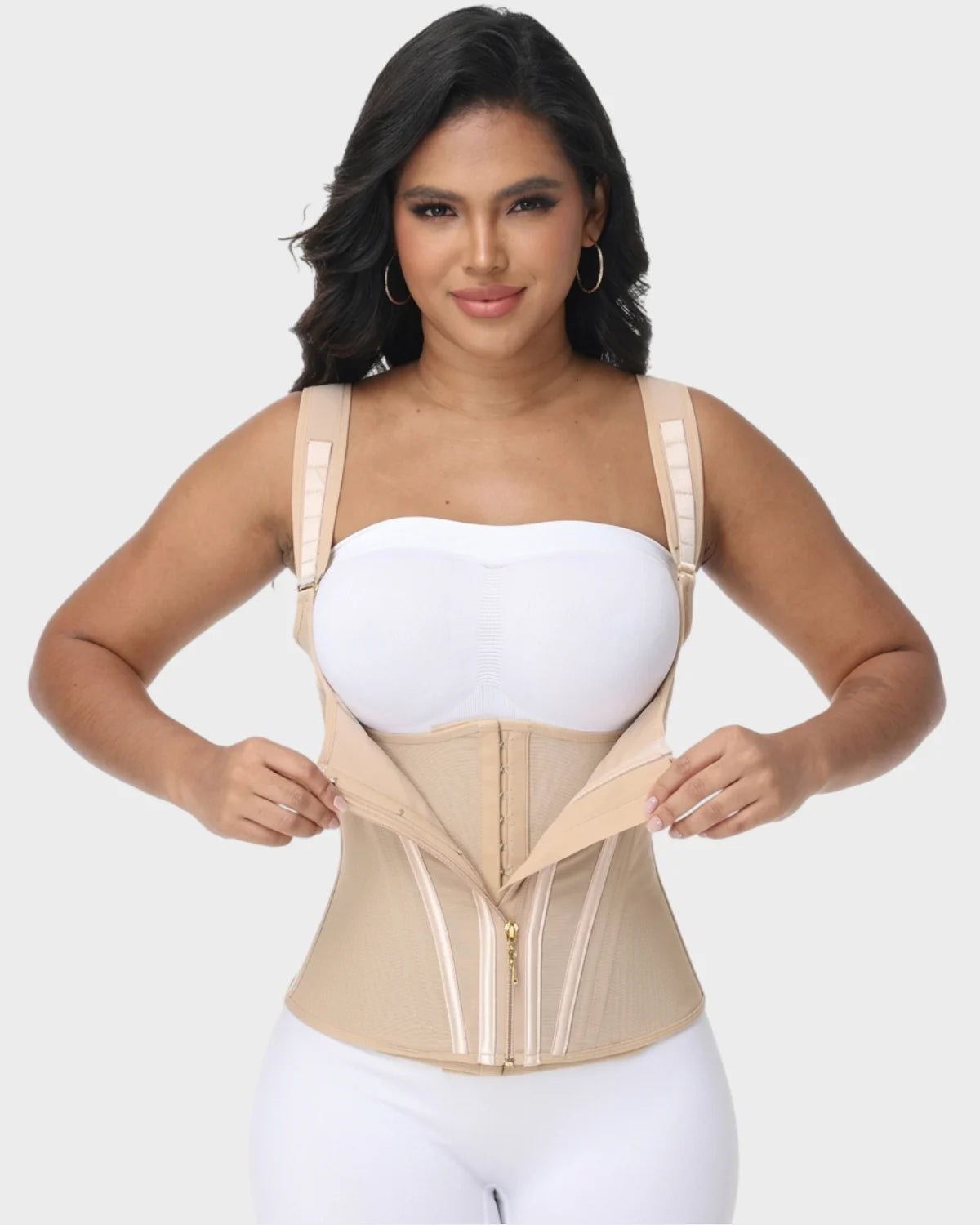 Corsé Cinturilla con Varillas y Escote Abierto BodyGlide®